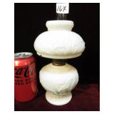 Miniature Milk Glass Antique Oil Lamp