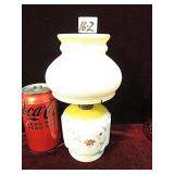 Miniature Milk Glass Antique Oil Lamp