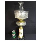Outstanding Victorian Composite Oil Lamp