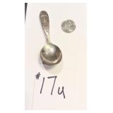 Antique Sterling Silver Birth Record Sppon