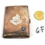Sterling WWll Canadian Infantry Cigarette Case