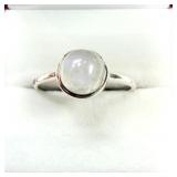 Sterling Silver Natural Moonstone Ring