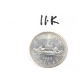 1946 Canadian Silver Dollar