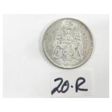 1962 Canadian Silver Half Dollar Coin