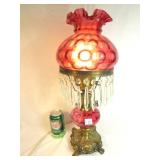 Beautiful Electric Cranberry Table Lamp
