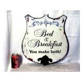 Wooden Painted Bed & Breakfast Sign