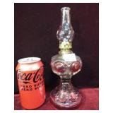 8th of 10 Bullseye Glass Antique Oil Lamps