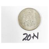 1962 Canadian Silver Half Dollar Coin