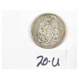 1962 Canadian Half Dollar Silver Coin