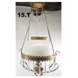 Outstanding Victorian Hanging Oil Lamp