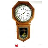 Beautiful Oak Case Antique Regulator Clock