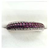 Sterling Silver CZ Ring, Size 8.25