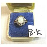 Lovely 14KT Gold & Opal Ladies Cocktail Ring