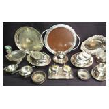 25 Piece Silver Plate Serving Dish Lot