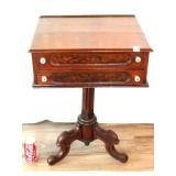 2 Drawer Victorian Walnut Lamp Table