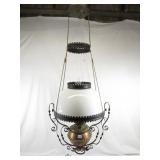 Large Victorian Hanging Oil Lamp