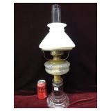 Victorian Milk Glass Shade Oil Lamp