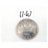 1963 Canadian Silver Dollar