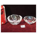 2 Daum France Crystal Salt Cellars