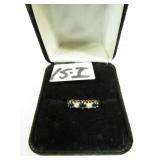 14KT Gold, Sapphire & Pearl Ladies RIng