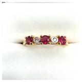 Gold Plated Sterling Silver with CZ Ring