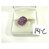 14KT Gold & Large Sapphire