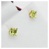 14KT Yellow Gold Natural Peridot (0.70ct) Earrings
