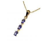 Gold Plated Sterling Silver Tanzanite Pendant