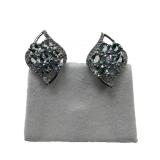 Sterling Silver  Tanzanite (0.90ct) Earrings