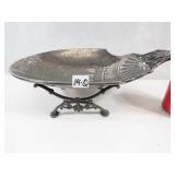 Antique Silver Plate Footed Serving Dish