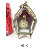 Victorian Beveled Crystal Glass Pocket Watch Case