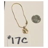 10KT Gold Bracelet & Horse Charm