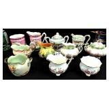 12 Piece Antique Cream & Sugar Lot
