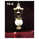 Cast Metal Hanging Antique Oil Lamp