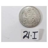 1963 Canadian Half Dollar Silver Coin