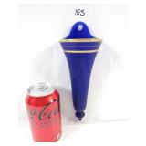 Hanging Cobalt Blue Glass Flower Vase