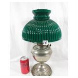 Bradley & Hubbard Nickel Brass Antique Oil Lamp