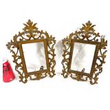 Pair of Excellent Victorian Cast Metal Frames