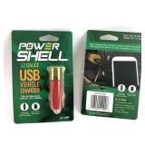 LOT OF (2) 12GA USB VEHICLE CHARGER POWER SHELL