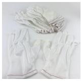 LOT (12) PAIR WHITE HANDLING GLOVES MED