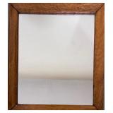 ANTIQUE TIGER MAPLE FRAMED MIRROR
