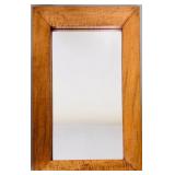 ANTIQUE TIGER MAPLE FRAMED MIRROR