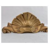 CARVED PINE SHELL PEDIMENT
