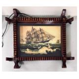 DIORAMA OF THE AMERICAN SHIP THE SEA WITCH