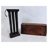 WARD'S SWEEPSTAKES CIGAR BOX AND CANDLE MOLD