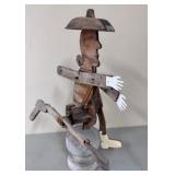 FOLK ART COWBOY WHIRLYGIG