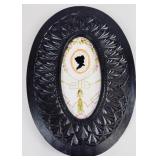 EXQUISITE CARVED FRAME WITH NEEDLEWORK