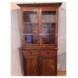 TWO-PIECE COUNTRY CUPBOARD