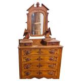 PINE COTTAGE CHEST WITH MIRROR