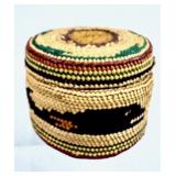 NORTHWEST COAST LIDDED BEARGRASS BASKET